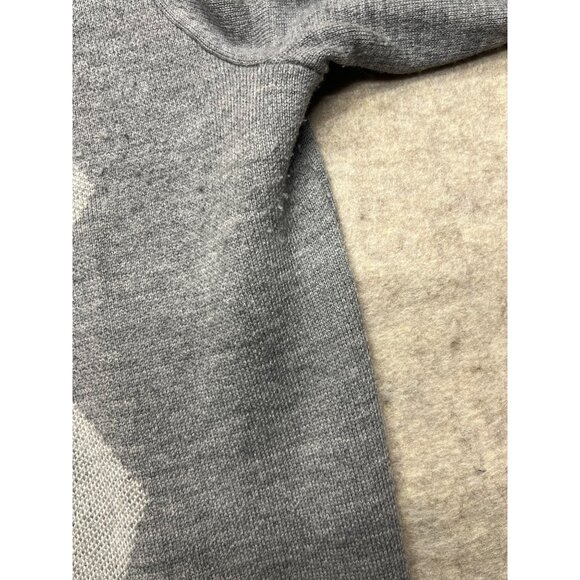 Banana Republic Merino Wool Argyle V-neck Sweater Large Office Preppy Grey - Picture 9 of 9